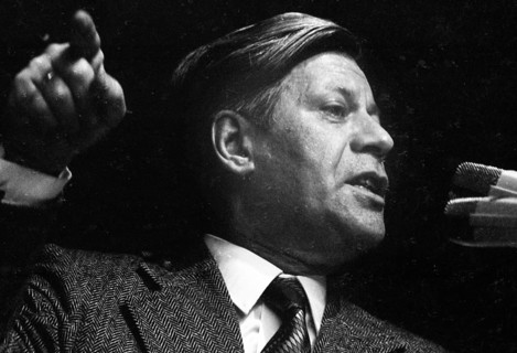 An election rally of the Social Democratic Party of Germany (SPD) on 23.4.1975 in the