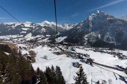 Klein Walsertal Mittelberg Cable car station to Walmendinger Horn Austria