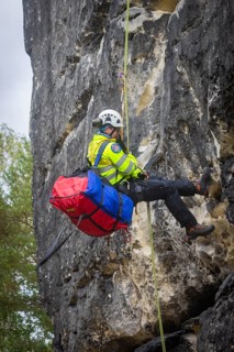 Winch rescue training of the rescue helicopter, Christoph 62, on the occasion of the 50th