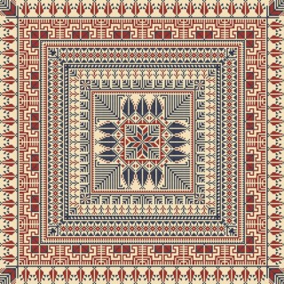 Embroidery Tatreez pattern, Palestinian fashion vector ornament