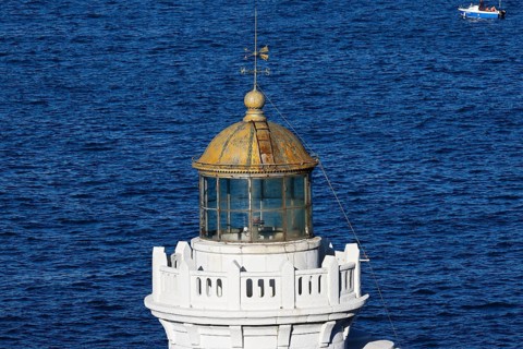 Lighthouse in the harbour of Getxo near Bilbao, Spain, Europe