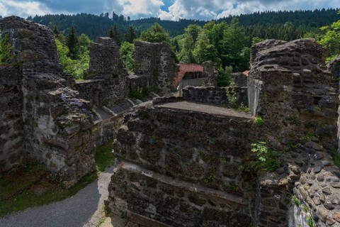 Castle ruin Alt-Trauchburg, 13th century the ruin is one of the best preserved in the Allgäu,
