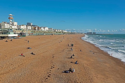 Seafront, Sea, Beach, Brighton, East Sussex, England, United Kingdom, Europe