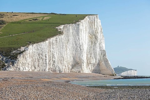 Cuckmere Haven, The Seven Sisters chalk cliffs, South Downs, England, United Kingdom, Europe