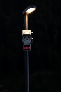 Surveillance camera on a street lamp, Luis Trenker Promenade, walking path, Ortisei, Ortisei, Val