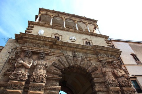 City of Palermo, the Porta Nuova, new gate, the most important city gate at the north end of the