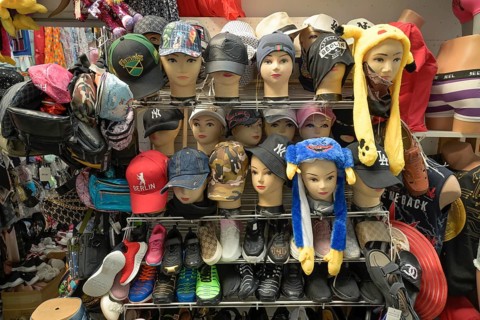 Hats, Dong Xuan Center, Herzbergstraße, Lichtenberg, Berlin, Germany, Europe