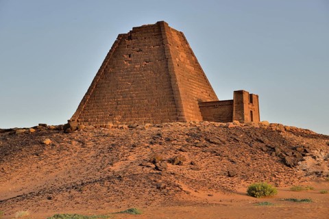 Pyramid of the northern cemetery of Meroe, Nubia, Nahr an-Nil, Sudan, Africa