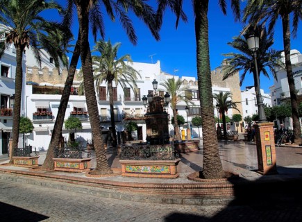 Plaza de Espana, Vejer de la Frontera, Cadiz Province, Spain, Europe