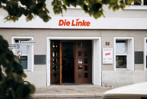 The party headquarters of the Left Party, in the Karl Liebknecht House in Kleine Alexanderstraße in