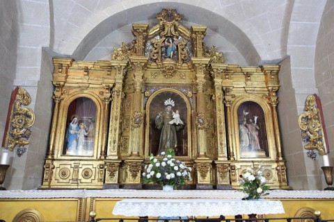 Altar in church hermitage of San Antonio, in medieval old town, Caceres, Extremadura, Spain, Europe