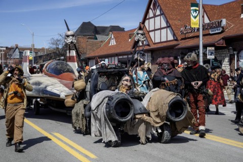 Detroit, Michigan, The Marche du Nain Rouge celebrates the coming of spring and banishes the Nain