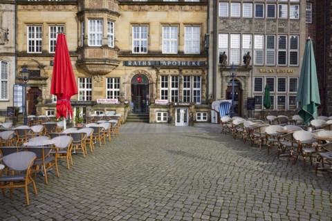 Raths-Apotheke am Bremer Markt in Bremen, Hanseatic City, State of Bremen, Germany, Europe