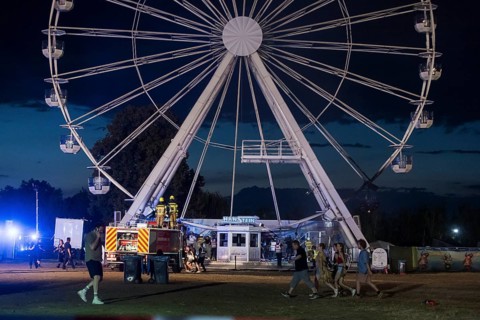 Ferris wheel catches fire at the Highfield Festival on Friday, Störmthaler See, 17.08.2024