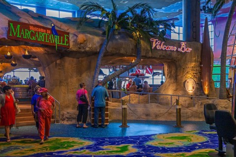 Interior entrance to the Volcano Bar at Jimmy Buffett's Margaritaville Casino and Restaurant in