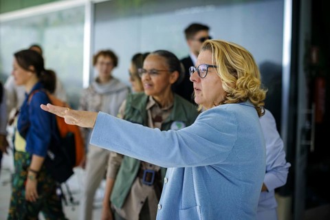 Svenja Schulze (SPD), Federal Minister for Economic Cooperation and Development, visits the