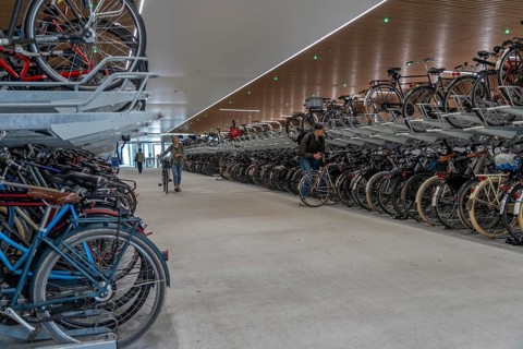 New bicycle car park at Amsterdam Central Station, IJboulevard, space for around 4000 bicycles,