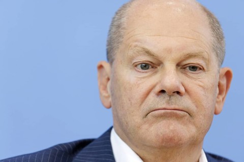 Olaf Scholz (SPD), Federal Chancellor, on his way to the Federal Press Conference, bpk, Federal