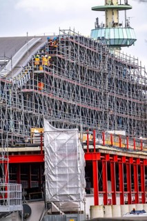 Modernisation of Duisburg Central Station, the platforms of the 13 tracks are being renewed, the