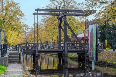 Bridges over the main canal, Papenburg, Emsland, Lower Saxony, Germany, Europe