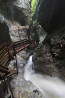 The river Weißbach running through the Seisenbergklamm, Seisenbachklamm, gorge near Weißbach bei
