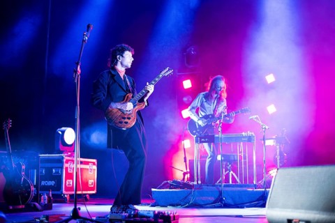 Rubin Pollock, guitarist of Kaleo live on Payback Tour at the Uber Eats Music Hall in Berlin on 05