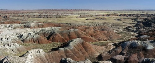 Badlands of the Painted Desert and Petrified Forest National Park, Arizona, USA, North America