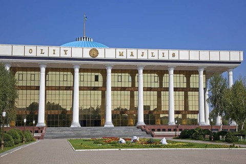 The Senate of the Oliy Majlis, upper chamber of the Parliament of Uzbekistan in Tashkent
