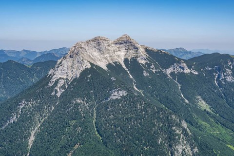 Mountain peak of the Guffert, view from the Hochunnütz, Brandenberg Alps, Tyrol, Austria, Europe