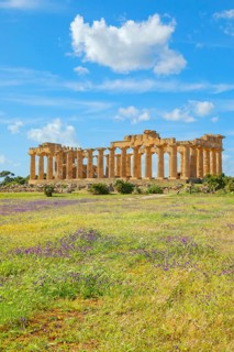 Temple of Hera or Temple E, Selinunte Archaeological Park, Selinunte, Trapani district, Sicily,