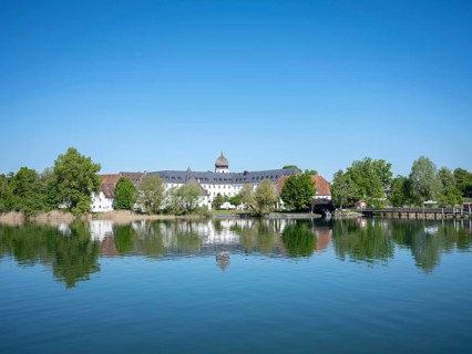 View of the Fraueninsel, Chiemsee, Bavaria, Germany, Europe