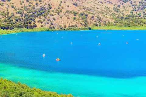 Lake Kournas, Georgioupolis, Chania, Crete, Greek Islands, Greece, Europe