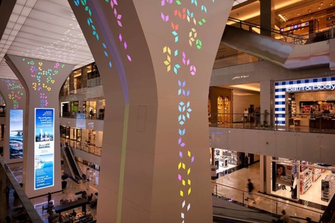 Interior view, multi-storey Nakheel Luxury Shopping Mall, Palm Jumeirah luxury shopping centre,