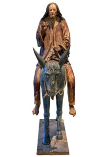Palm tree donkey, wooden figure from around 1520, Diocesan Museum, Rottenburg, Baden-Württemberg,