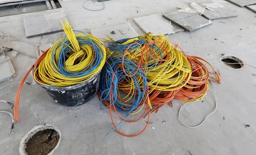 Data cable for installation in an office, Berlin, 03.07.2024., Berlin, Berlin, Germany, Europe