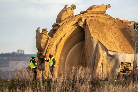 Start of the eviction of the hamlet Lützerath at the lignite mine Garzweiler 2, preparation for the