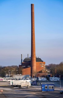 The Igony heating plant in Essen-Rüttenscheid, a district heating plant fuelled by natural gas,