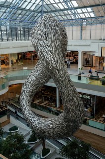 Fisketorvet, Copenhagen Mall, shopping centre, Kalvebod Brygge district, artwork Shoal No. 8,