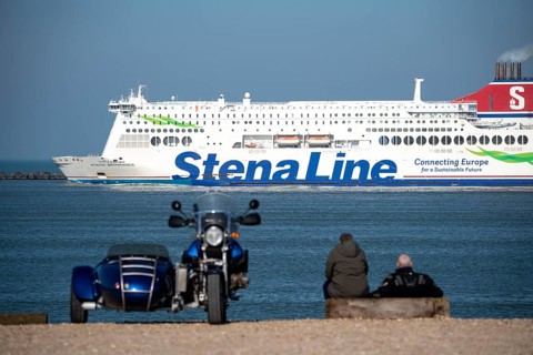 Cargo and passenger ferry of Stena Line, Stena Britannica, sailing between Hook van Holland and
