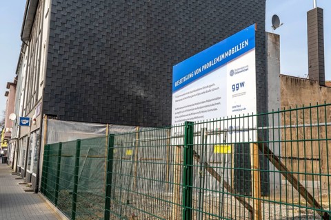 Problem property, a plot of land on Kurt-Schumacher-Straße in Gelsenkrichen-Schalke, the former