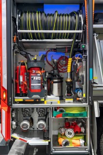 Fire-fighting vehicle, fire-fighting vehicle, equipment, Interschutz 2022 trade fair in Hanover,