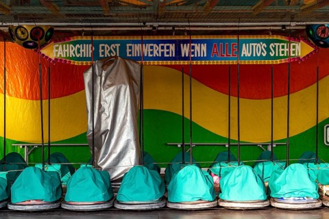 Children's bumper cars, Happy Colonia funfair, Corona-compliant funfair at the Deutzer Werft, on
