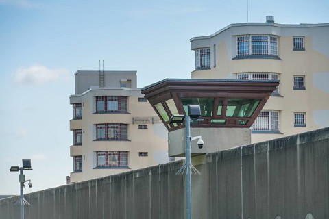 Watchtower and Wall, Tegel Prison, Seidelstraße, Reinickendorf, Berlin, Germany, Europe