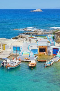 The small fishing village of Mandrakia, Mandrakia, Milos Island, Cyclades Islands, Greece, Europe