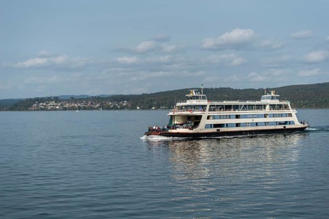 Ferry Meersburg to Constance, Lake Constance, passengers, cars, transport, Baden-Württemberg,