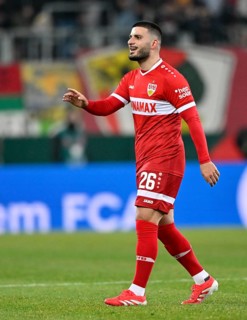Deniz Undav VfB Stuttgart (26) smilesWWK Arena, Augsburg, Bavaria, Germany, Europe