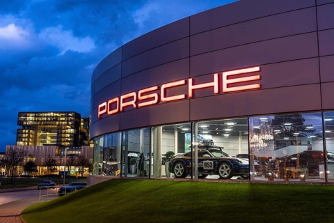 Porsche Centre Essen, car dealership, showroom, Essen North Rhine-Westphalia, Germany, Europe