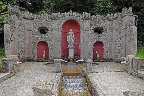 Hellbrunn Palace, pleasure palace, trick fountains, Salzburg, Austria, Europe