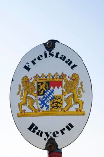 Shield Free State of Bavaria, Karwendel, Mittenwald, Werdenfelser Land, Upper Bavaria, Bavaria,