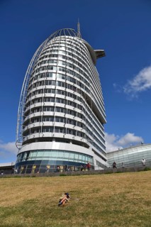 Europe, Germany, Bremen, Bremerhaven, Maritim, Hotel Sail-City, height 140 m, viewing platform,